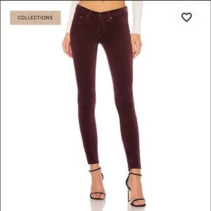 RAG & BONE Velvet High Rise Skinny New condition